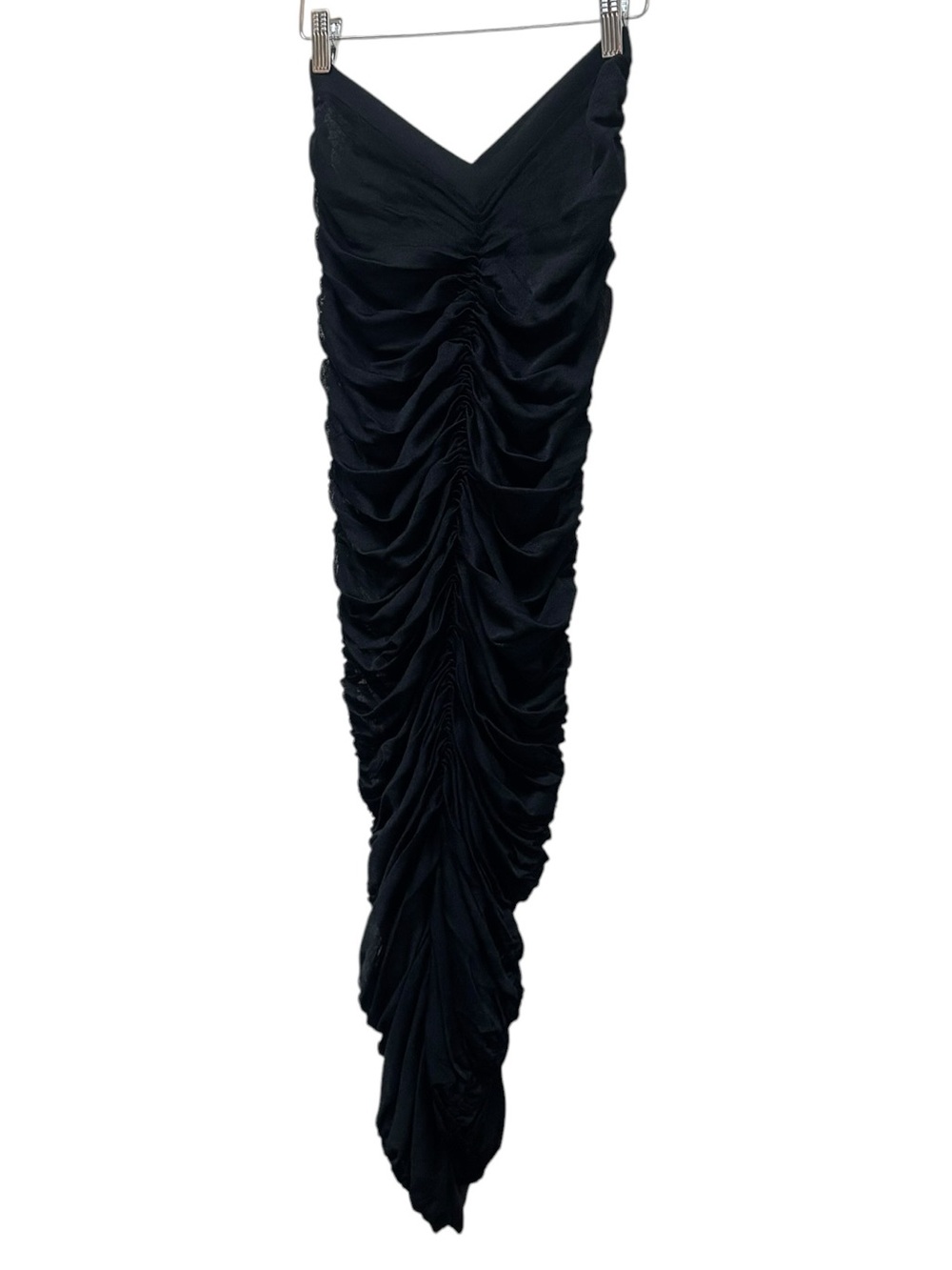 KHAITE Laure Ruched Silk Skirt - Picture 9 of 14